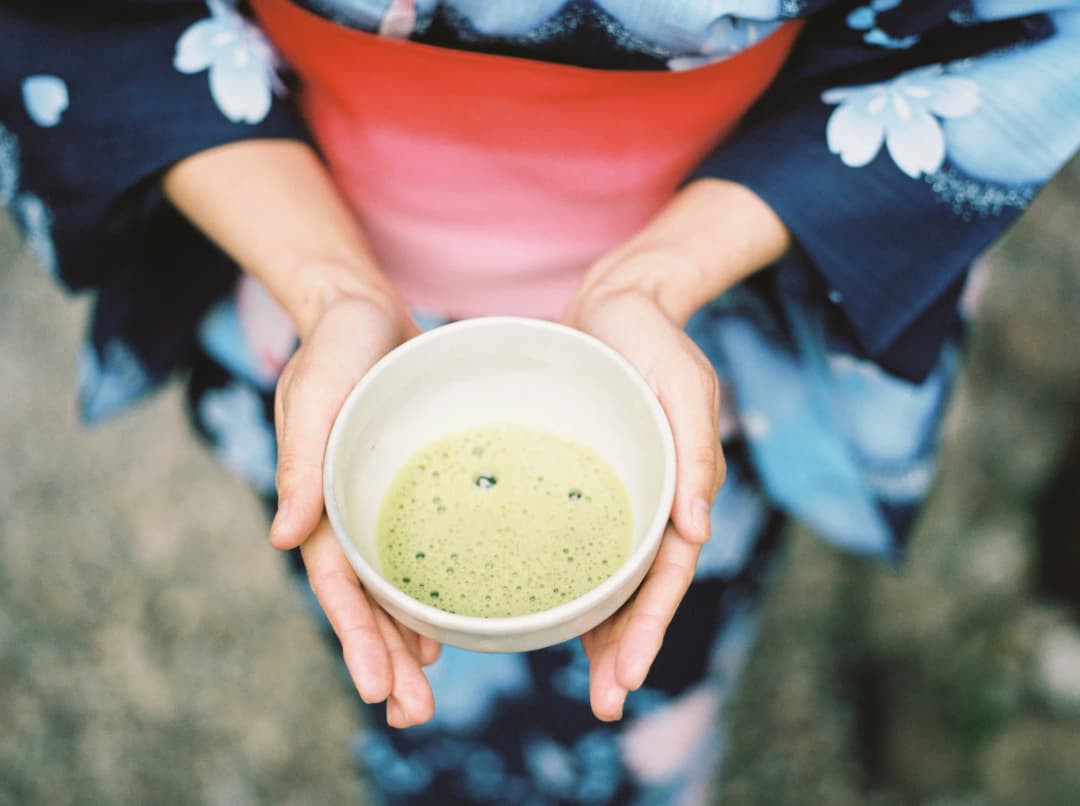 A cup of fresh matcha