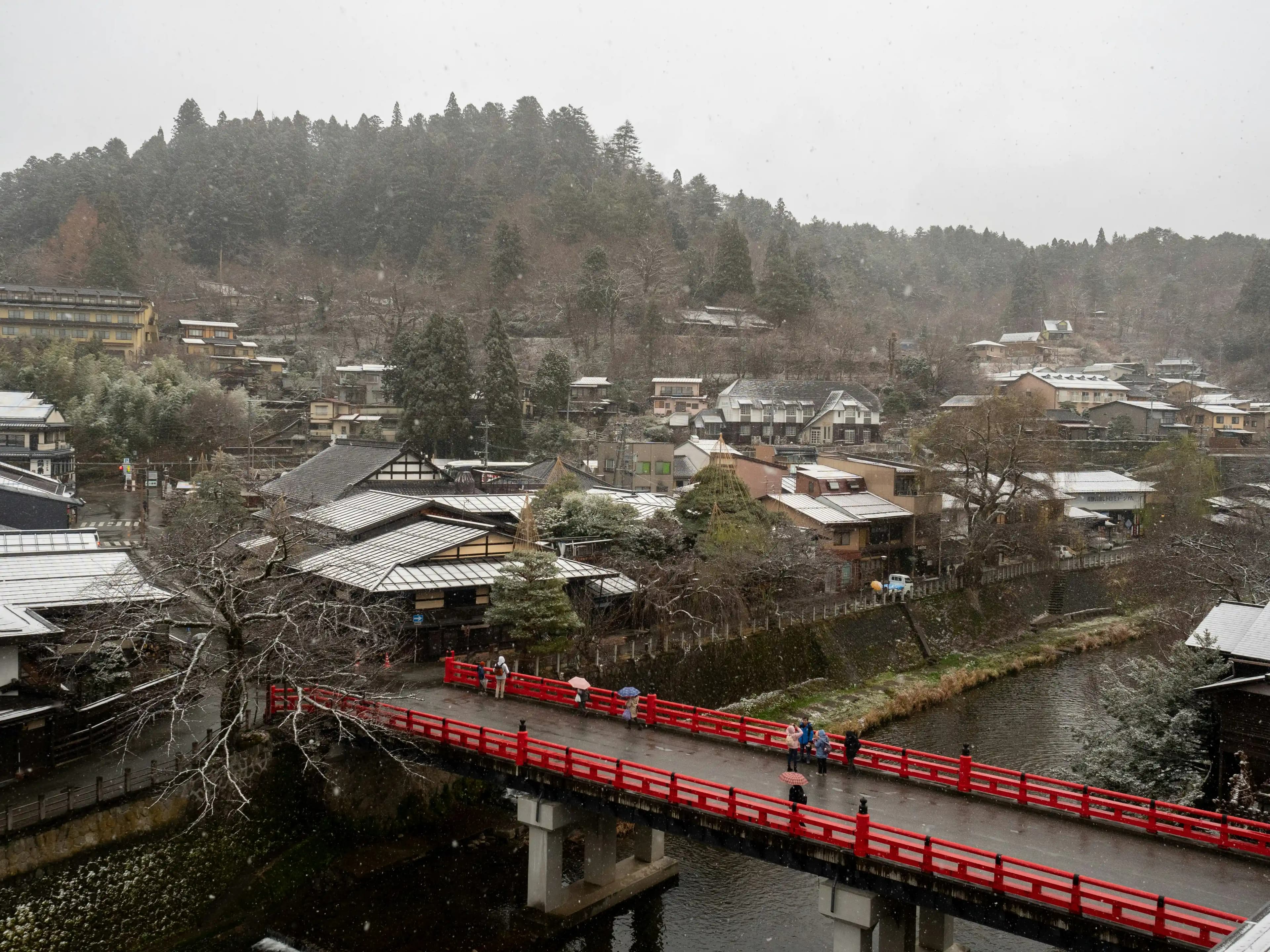 Nakabashi Bridge, Nakabashi Park, Takayama, Japan